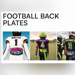 Battle Pink Money Football Back Plate Youth